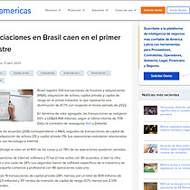 Negociaciones en Brasil caen en el primer trimestre